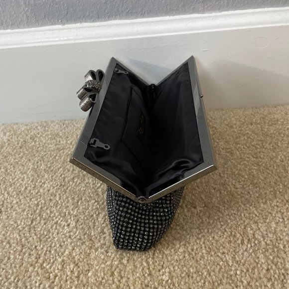 Silver and Black Sequin Clutch - Picture 5 of 6